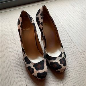 Leopard platform heels